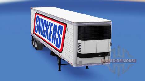 Скин Snickers на полуприцеп-рефрижератор для American Truck Simulator