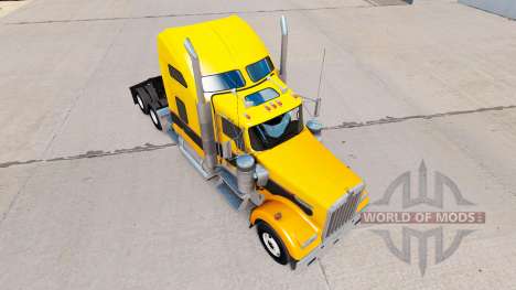 Скин Gold Black на тягач Kenworth W900 для American Truck Simulator