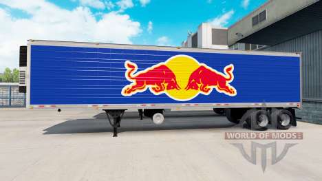Скин Red Bull на полуприцеп-рефрижератор для American Truck Simulator