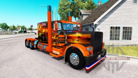Скин USA Texas на тягач Peterbilt 389 для American Truck Simulator
