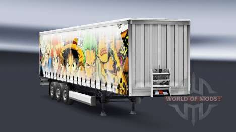Скин One Piece на полуприцеп для Euro Truck Simulator 2