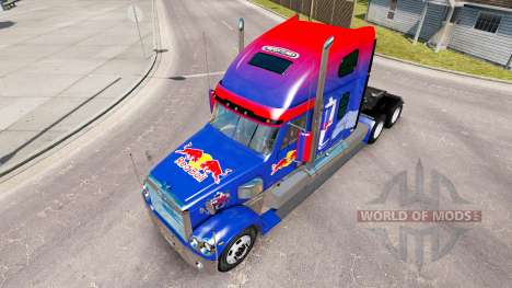 Скин Red Bull на тягач Freightliner Coronado для American Truck Simulator
