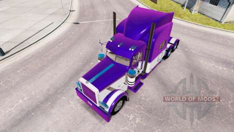 Скин Mauve and White на тягач Peterbilt 389 для American Truck Simulator