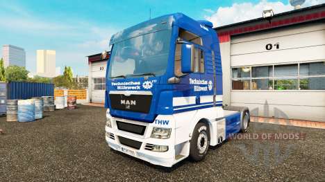 Скин THW на тягач MAN для Euro Truck Simulator 2