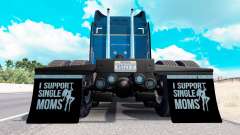 Брызговики I Support Single Moms v1.6 для American Truck Simulator