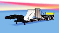 Низкорамный трал с 20-ю различными грузами для American Truck Simulator