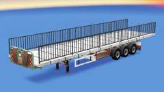 Полуприцеп-площадка с грузом элемента моста для American Truck Simulator