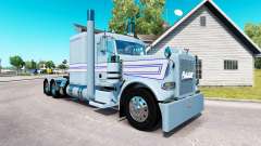 Скин Blue-white stripes на тягач Peterbilt 389 для American Truck Simulator