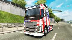 Скин USA на тягач Volvo для Euro Truck Simulator 2