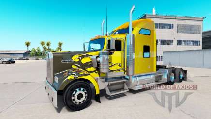 Скин Carbon Custom на тягач Kenworth W900 для American Truck Simulator