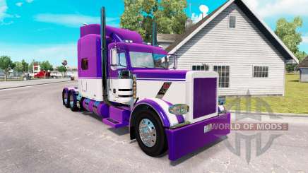 Скин Mauve and White на тягач Peterbilt 389 для American Truck Simulator
