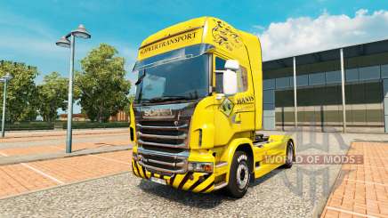 Скин Schwertransport Hanys на тягач Scania для Euro Truck Simulator 2