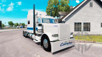 Скин Con-way Freight на тягач Peterbilt 389 для American Truck Simulator