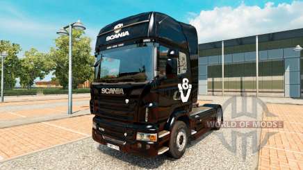 Скин Scania V8 на тягач Scania для Euro Truck Simulator 2