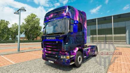 Скин Desktop oGrafhic на тягач Scania для Euro Truck Simulator 2