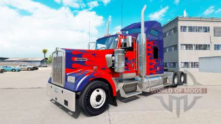 Скин Optimus Prime на тягач Kenworth W900 для American Truck Simulator