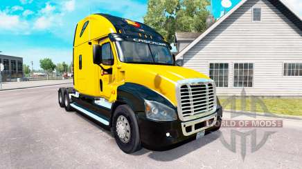 Скин Estes Express на Freightliner Cascadia для American Truck Simulator