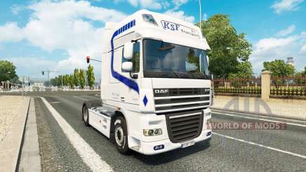 Скин KSF Transport на тягач DAF для Euro Truck Simulator 2