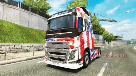 Скин USA на тягач Volvo для Euro Truck Simulator 2