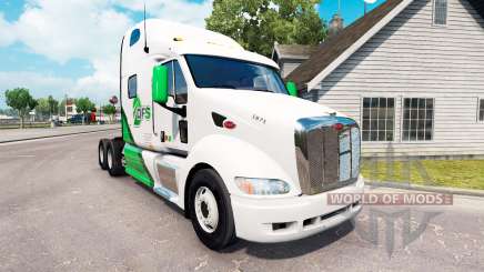 Скин DFS Danfreiht на тягач Peterbilt 387 для American Truck Simulator