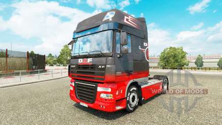 Скин Grey Red на тягач DAF для Euro Truck Simulator 2