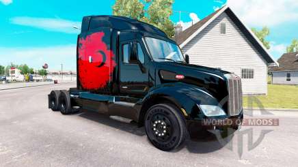 Скин Turkish Power на тягач Peterbilt для American Truck Simulator
