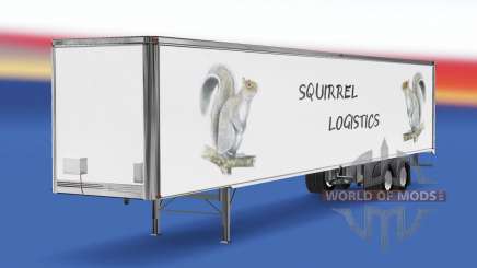 Скин Squirrel Logistics на полуприцеп для American Truck Simulator