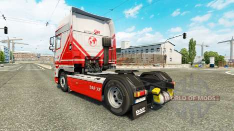 Скин TruckSim на тягач DAF для Euro Truck Simulator 2