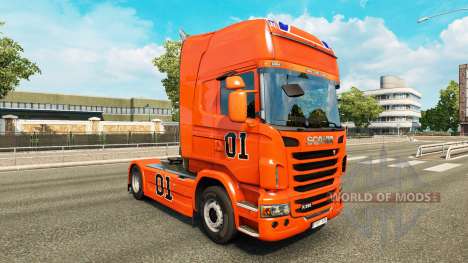 Скин Hazzard v2.0 на тягач Scania для Euro Truck Simulator 2