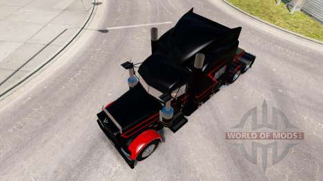 Скин Black & Red на тягач Peterbilt 389 для American Truck Simulator