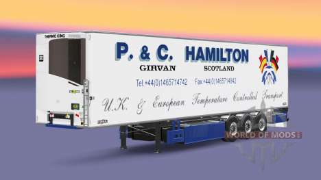 Полуприцеп-рефрижератор Chereau P. & C. Hamilton для Euro Truck Simulator 2