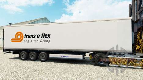 Скин Trans-o-flex на полуприцеп-рефрижератор для Euro Truck Simulator 2
