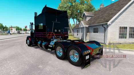 Скин Black SR на тягач Peterbilt 389 для American Truck Simulator