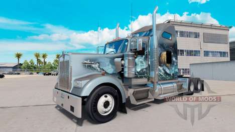 Скин Viking на тягач Kenworth W900 для American Truck Simulator