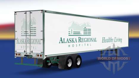 Скин Alaska Regional Hospital на полуприцеп для American Truck Simulator