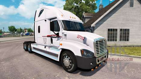 Скин P.A.M.Transport на Freightliner Cascadia для American Truck Simulator