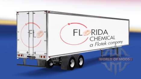 Скин Florida Chemical на полуприцеп для American Truck Simulator