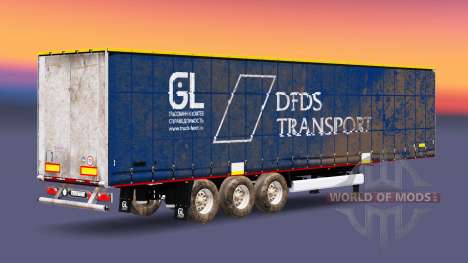 Шторный полуприцеп Krone DFDS Transport v2.0 для Euro Truck Simulator 2
