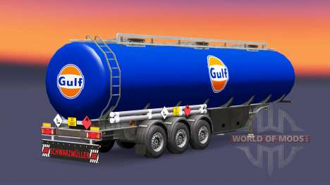 Скин Gulf на топливный полуприцеп для Euro Truck Simulator 2