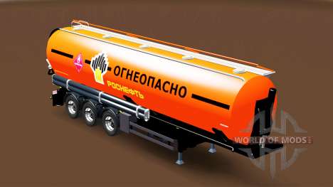 Топливный полуприцеп-цистерна Роснефть для Euro Truck Simulator 2