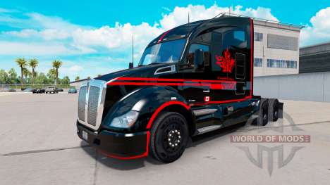 Скин Canadian Express Black на тягач Kenworth для American Truck Simulator