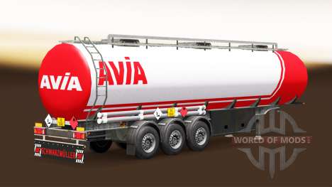 Скин Avia на топливный полуприцеп для Euro Truck Simulator 2