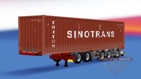 Полуприцеп контейнеровоз D-tec для American Truck Simulator
