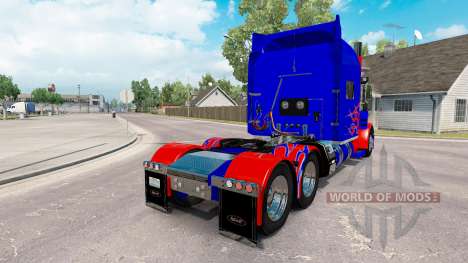 Скин Optimus Prime v2.1 на тягач Peterbilt 389 для American Truck Simulator