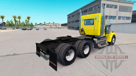 Скин Smooth Yellow на тягач Kenworth W900 для American Truck Simulator