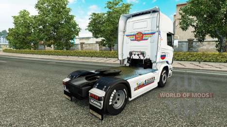 Скин Russia White на тягач Scania для Euro Truck Simulator 2