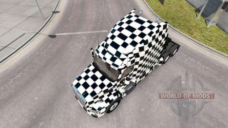 Скин Checkered на тягач Peterbilt для American Truck Simulator