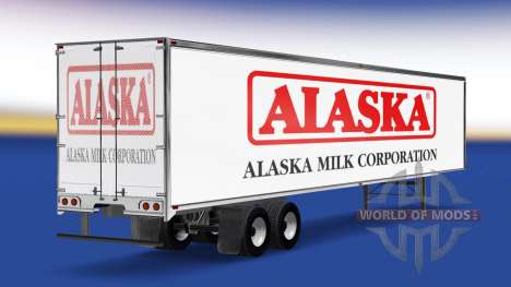 Скин Alaska Milk Corporation на полуприцеп для American Truck Simulator
