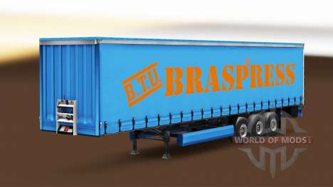 Скин Braspress Transportes на шторный полуприцеп для Euro Truck Simulator 2