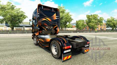 Скин Matte Orange на тягач Scania для Euro Truck Simulator 2